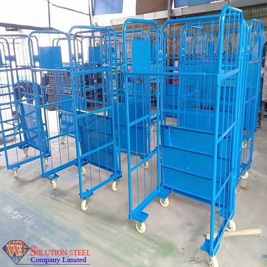  รถเข็นเหล็กทรงสูง Roll Pallet - ศูนย์รวมชั้นวางสินค้าอุตสาหกรรม - ดับบลิวพี อินเตอร์ (1974)